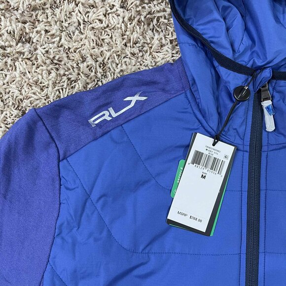 RLX Ralph Lauren Men’s Paneled Stretch Wool-Blend Hybrid Hooded Jacket, Size M - Picture 6 of 15